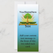 Custom Family Reunion, Green Tree with Sun Rays (Front)