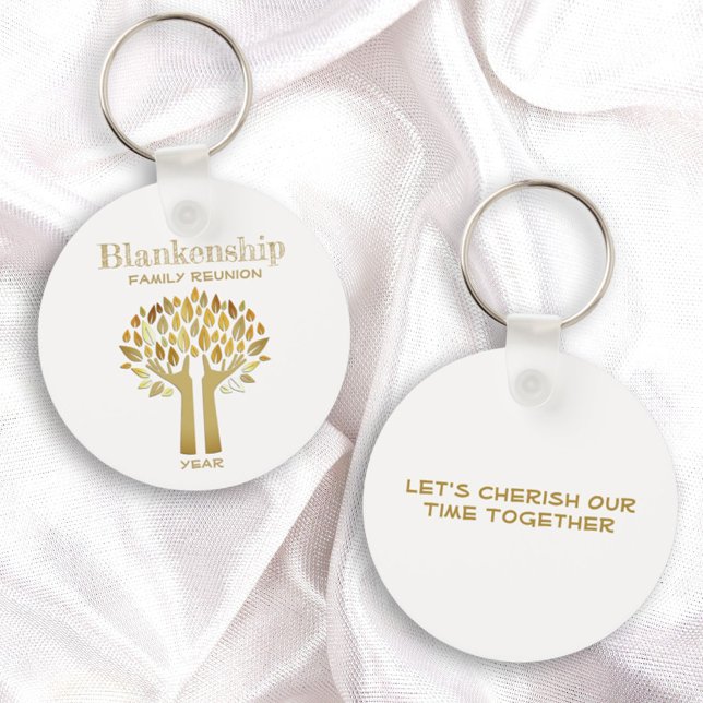 Custom Family Reunion Hands Up Tree Leaf  Keychain (Creator Uploaded)