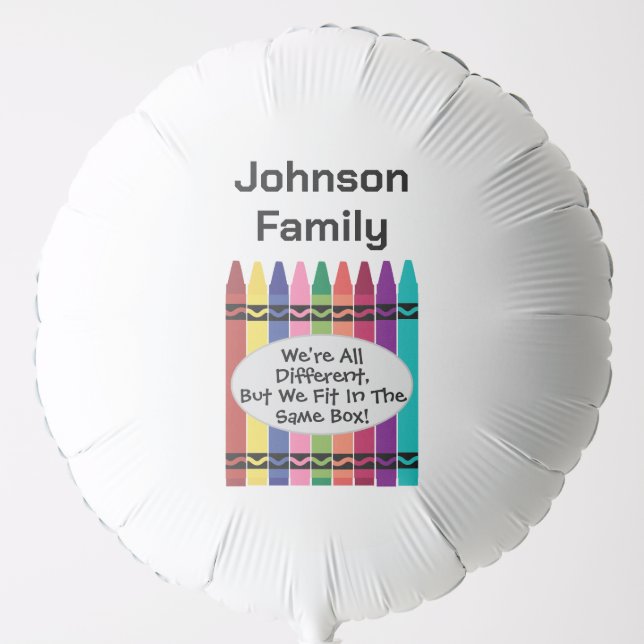 Custom Family Reunion Helium Party Balloon (Front)
