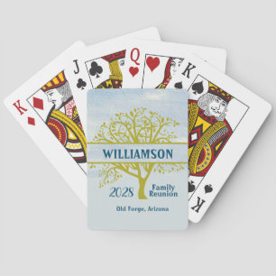 Custom Family Reunion Keepsake Genealogy Tree Poker Cards