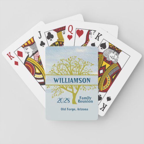 Custom Family Reunion Keepsake Genealogy Tree  Poker Cards