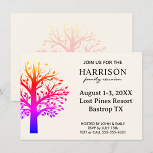 Custom Family Reunion Modern Colorful Invitation