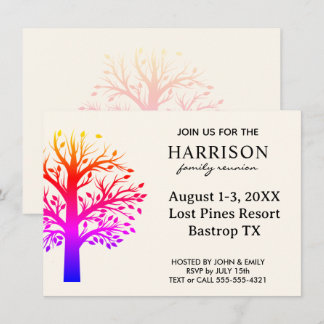 Custom Family Reunion Modern Colorful Invitation
