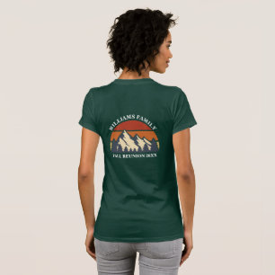 Custom Family Reunion Mountain Pocket Name w/ Back T-Shirt