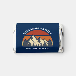 Custom Family Reunion Mountain Sunset Cute Blue Hershey's Miniatures