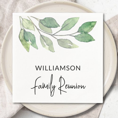 Custom Family Reunion Napkins