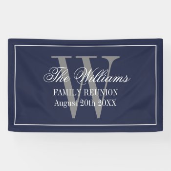 Custom Family Reunion Party Banner Sign With Name by logotees at Zazzle