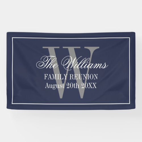 Custom family reunion party banner sign with name