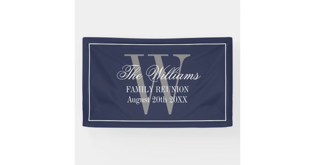 Custom family reunion party banner sign with name | Zazzle.com