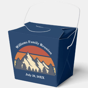 Custom Family Reunion Party Blue Mountain Fortune Favor Boxes