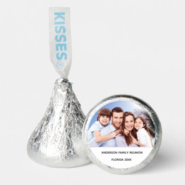 Custom family reunion photo hershey®'s kisses® (Front)