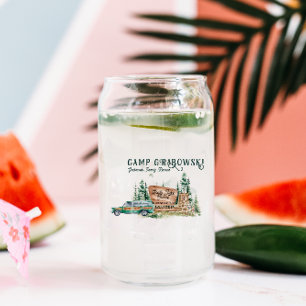 Custom Family Reunion Road Trip Camp Can Glass