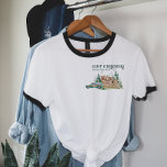 Custom Family Reunion Road Trip Camp T-Shirt<br><div class="desc">Featuring trendy watercolor illustrations with sleek modern typefaces. Commemorate your holiday week with matching tees for mom, dad, brother, sister, etc. Change the Family Name and Date to make it your own custom design. This design will never go out of style. Perfect for family photos, reunion parties, summer vacations, road...</div>