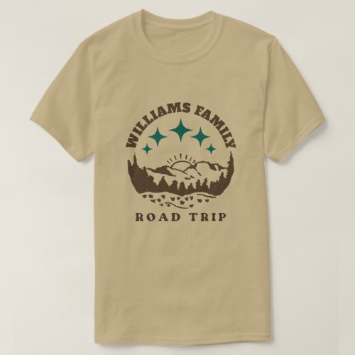 custom Family Reunion Road Trip mountain brown  T_Shirt
