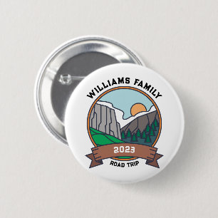 Custom Family Reunion Road Trip Mountain Button