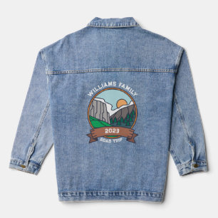 Custom Family Reunion Road Trip Mountain Denim Jacket
