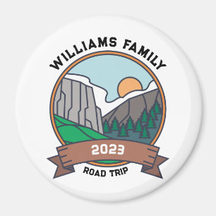 Custom Family Reunion Road Trip Mountain Magnet