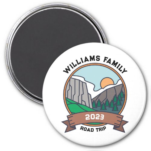 Custom Family Reunion Road Trip Mountain Magnet