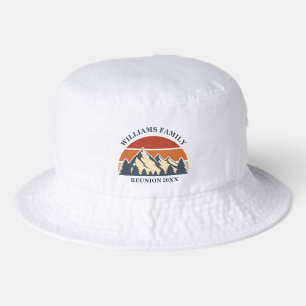 Custom Family Reunion Road Trip Mountain Sunset Bucket Hat