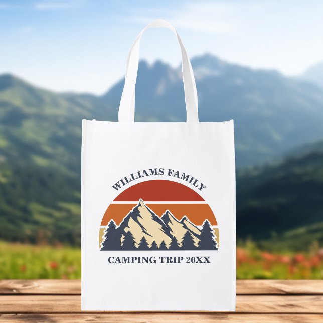 Custom Family Reunion Road Trip Sunset Keepsake Grocery Bag (Creator Uploaded)