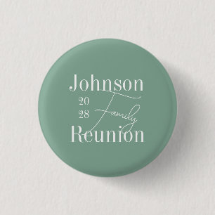 Custom Family Reunion Sage Green Keepsake Button