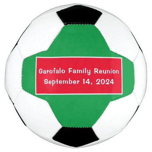 Custom Family Reunion Soccer Ball