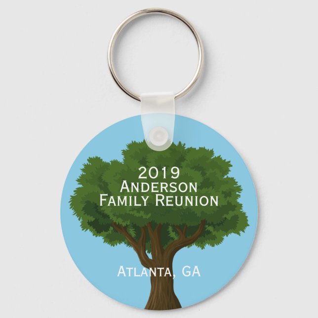 Custom Family Reunion Souvenir Keychain (Front)