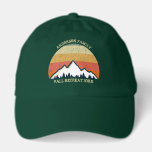 Custom Family Reunion Sunset Hiking Green Hat<br><div class="desc">Cool custom family reunion hats for an outdoor hiking or camping get-together with cousins, aunts, uncles, and grandparents. Order matching caps for the whole crew with your last name and year in green surrounding the beautiful fall sunset image over the mountains and trees. Great personalized group camping trip keepsake gifts...</div>
