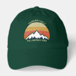 Custom Family Reunion Sunset Hiking Green Hat<br><div class="desc">Cool custom family reunion hats for an outdoor hiking or camping get-together with cousins, aunts, uncles, and grandparents. Order matching caps for the whole crew with your last name and year in green surrounding the beautiful fall sunset image over the mountains and trees. Great personalized group camping trip keepsake gifts...</div>