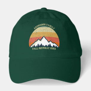 Custom Family Reunion Sunset Hiking Green Hat