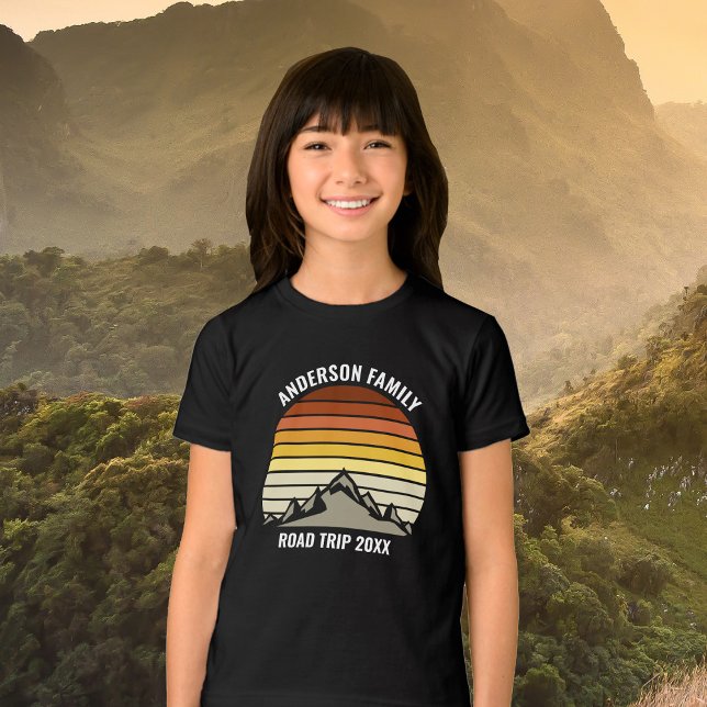 Custom Family Reunion Sunset Road Trip Kids Tri-Blend Shirt (Creator Uploaded)