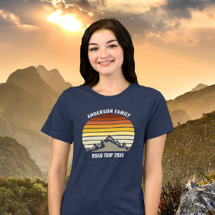 Custom Family Reunion Sunset Road Trip Women's Tri-Blend Shirt