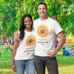 Custom Family Reunion T-Shirt<br><div class="desc">This Family Reunion T-shirt is decorated with a yellow watercolor sunflower.
Easily customizable. 
Use the Customize Further option to change the text size,  style,  or color.
Because we create our own artwork you won't find this exact image from other designers. 
Original Watercolor © Michele Davies.</div>