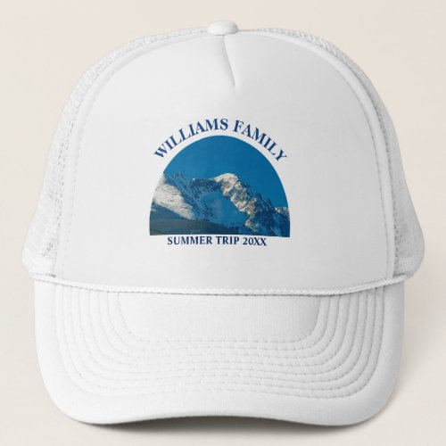 Custom Family Reunion Trip Mountain Forest Hiking  Trucker Hat