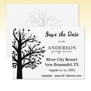 Custom Family Reunion Venue and Dates Flat Note Card