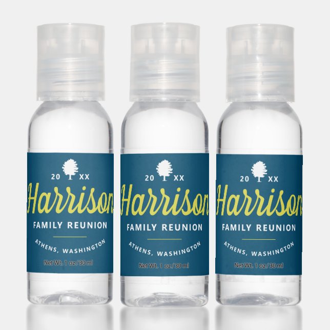 Custom Family Reunion w/EDITABLE Colors Hand Sanitizer (Set)