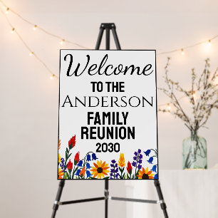 Custom Family Reunion Welcome Sign Wildflower