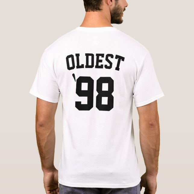 Custom Family Shirts Funny Sibling Shirts Oldest (Back)