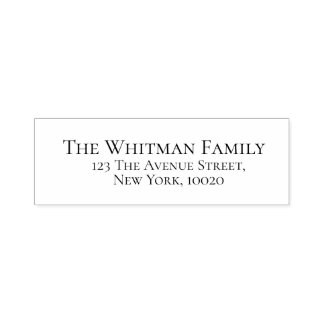 Custom Family Simple Return Address Self-inking Stamp