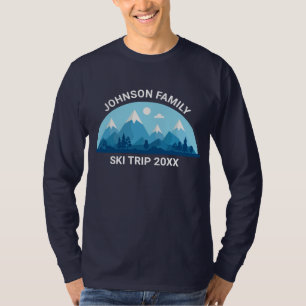 Custom Family Ski Trip Winter Vacation Long Sleeve T-Shirt