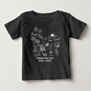 Custom Family Summer Beach Trip Group Matching Baby T-Shirt