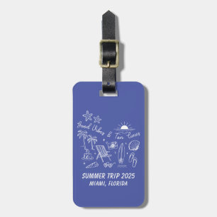 Custom Family Summer Beach Trip Group Matching Luggage Tag