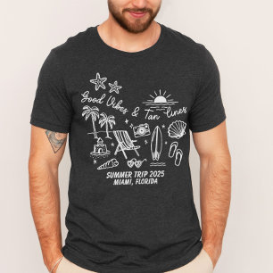 Custom Family Summer Beach Trip Group Matching T-Shirt