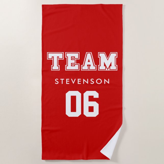 Custom family team beach towel (Front)