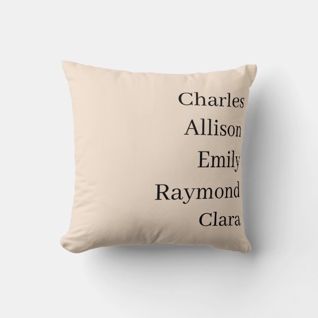 Custom Family Throw Pillow (Front)