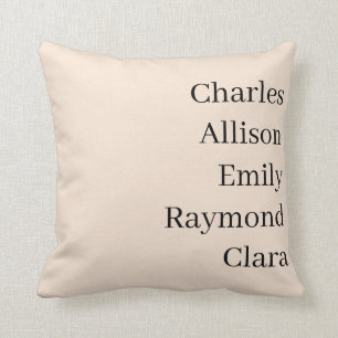 Custom Family Throw Pillow