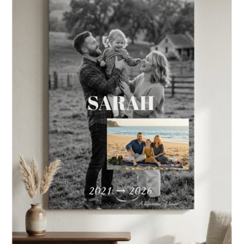 Custom Family Timeline Photo Collage Gallery Wrap