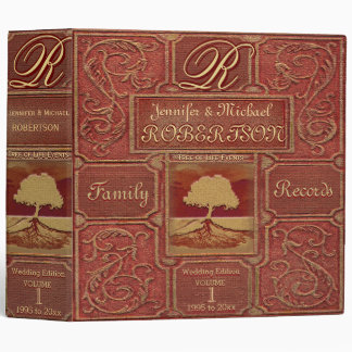 Custom Family Tree | Antique Leather Book Look Binder