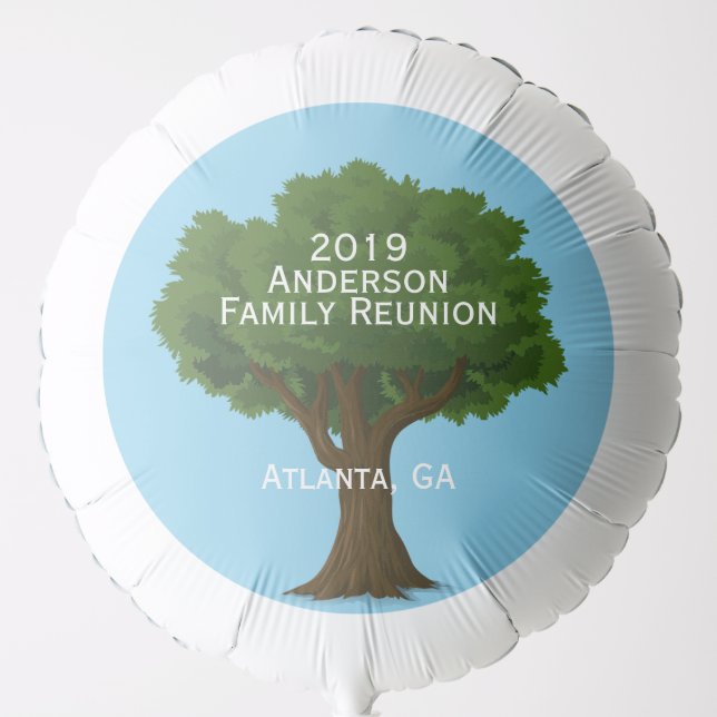 Custom Family Tree Family Reunion Balloon (Front)
