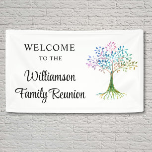 Custom Family Tree Family Reunion Welcome Banner